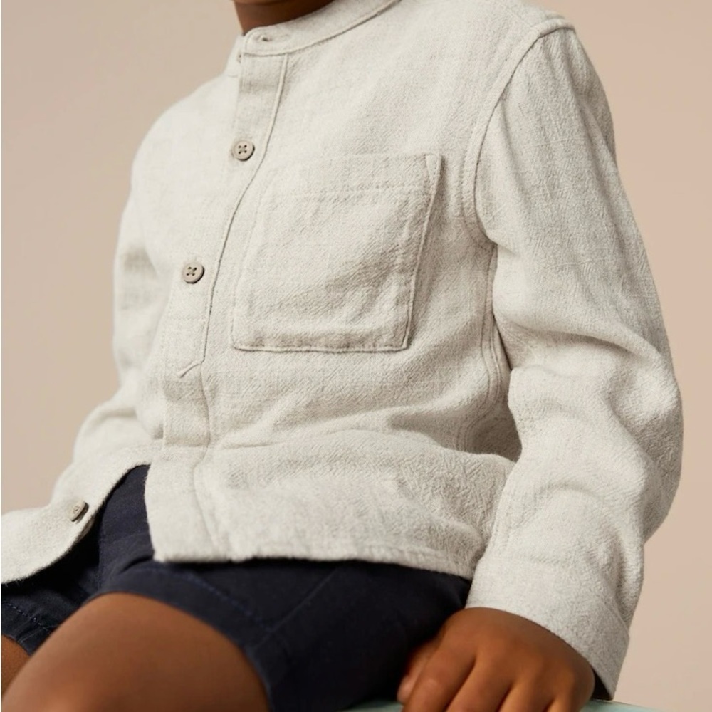 Mini Boden Cloth Grandad Shirt Button-Up 7-8Y 100% Cotton NWT Cottagecore Lagen